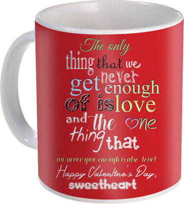 

SKY TRENDS Love Gifts For Your Special Valentine For Girlfriend Boyfriend Wounderful Wife Husband Friend Anniversary Birthday Design008 Ceramic Mug(325 ml), White
