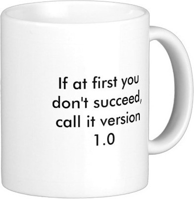 

Exoctic Silver Ek IT Professional ka Wisdom V.1.00 Ceramic Mug(350 ml), Black;white