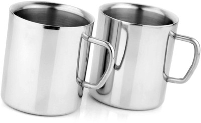 

Airan Large Stainless Steel Mug(Pack of 2), Silver