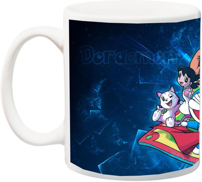 

ME&YOU Gift for Children;Doraemon, Doremi, Nobita, Shizuka, Gian, Suneo Printed Ceramic Mug(325 ml), Multicolor