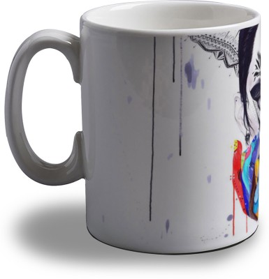 

Artifa Artistic Girl Porcelain, Ceramic Mug(350 ml), Multicolor