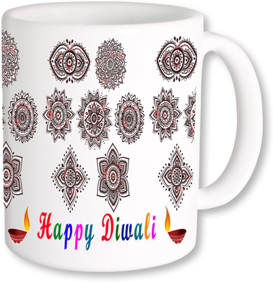 

PhotogiftsIndia Multiple Designing With Happy Diwali Coffee Ceramic Mug(325 ml), Multicolor