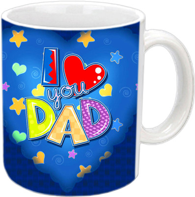 

Raj Laxmi Chilidish Beautiful Design For Father White Ceramic Mug(350 ml)
