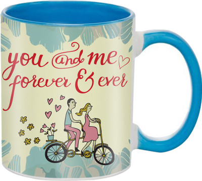 

SKY TRENDS Beautiful Special and Best Happy Valentine Gifts for Boyfriend Girlfriend Fiance Wife Husband Friends Birthday Anniversary117 Ceramic Mug(325 ml), Blue