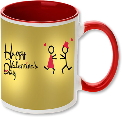 

Heyworlds happy valentine day gifts 0056 Ceramic Mug(325 ml), Multicolor