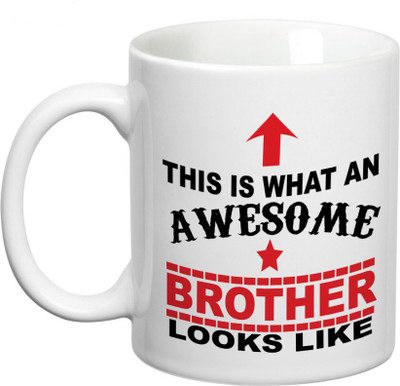 

Prithish Awesome Brother Ceramic Mug(330 ml), Multicolor