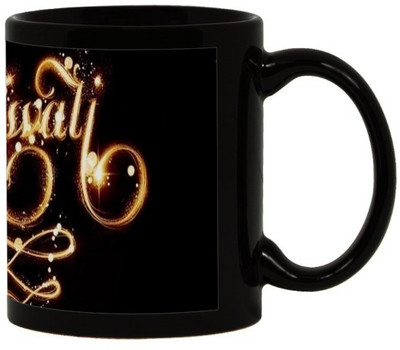 

Lolprint 87 Diwali Gift Black Ceramic Mug(325 ml)