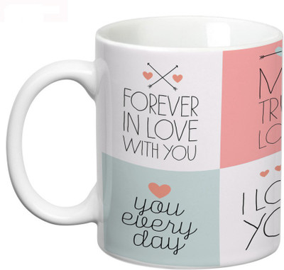 

Prithish Forever in Love with You Ceramic Mug(330 ml), Multicolor