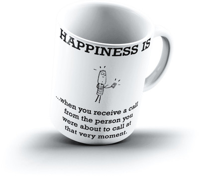 

Ucard Happiness Is1335 Bone China, Ceramic, Porcelain Mug(325 ml)