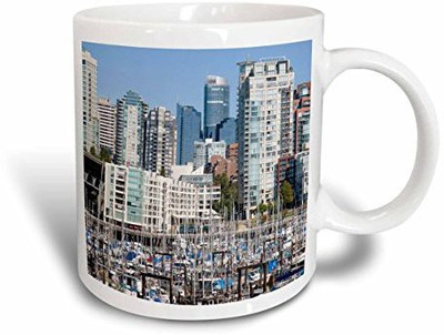 

3dRose Marina on False Creek, Downtown Vancouver, Bc, Canada-Cn02 Twe0055 E. O. Reed Ceramic, 15 oz, White Ceramic Mug(60 ml), Multicolor