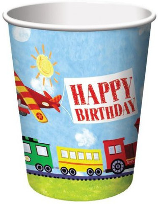 

Unique Creative Converting 8 Count "On The Go" Paper Cup Paper Mug(266 ml), Multicolor