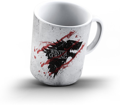 

Ucard Winter Is Coming Game Of Thrones870 Bone China, Ceramic, Porcelain Mug(325 ml), Multicolor