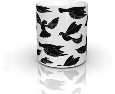 

Seven Rays Flying Birds Ceramic Mug(350 ml)