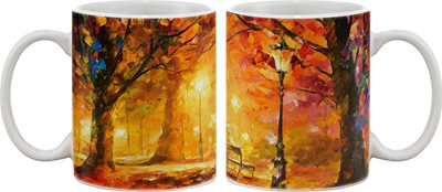 

Artifa Bench In Park Painting Porcelain, Ceramic Mug(350 ml), Multicolor