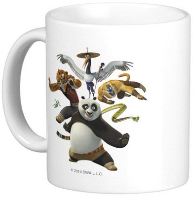 

Exoctic Silver Kung Fu Panda 01 Ceramic Mug(300 ml), Multicolor