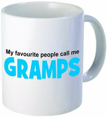 

Rikki Knight LLC Favourite People Call Me Gramps - Quote -11 oz Ceramic Coffee Cup Ceramic Mug(60 ml), Multicolor