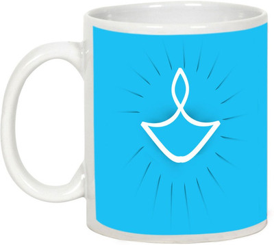 

AllUPrints Gifts For Diwali - Glow Like Deepak On Deepawali Ceramic Mug(325 ml), White