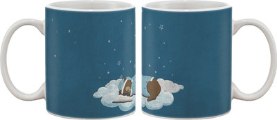 

Artifa Bear Sleeping On Cloud Porcelain, Ceramic Mug(350 ml), Multicolor