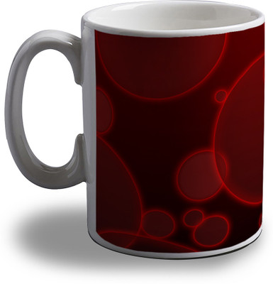 

Artifa Red Circles Porcelain, Ceramic Mug(350 ml), Multicolor