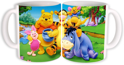 

PhotogiftsIndia cartoon design Ceramic Mug(350 ml, Pack of 2), Multicolor