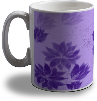 

Artifa Purple Flowers Amg1293 Porcelain, Ceramic Mug(350 ml), Multicolor