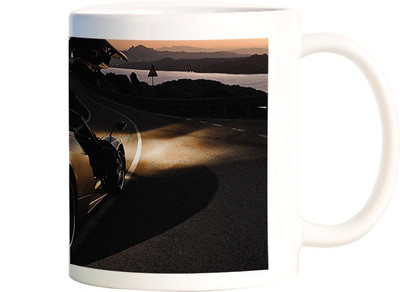 

Rangeele Inkers Huyara Car Ceramic Mug(300 ml), Multicolor