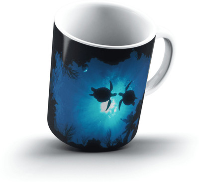

Ucard Oceanic Tranquility Water Turtles2557 Bone China, Ceramic, Porcelain Mug(325 ml), Multicolor