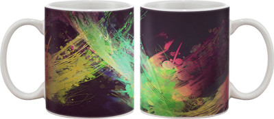 

Artifa Colored Lights Pattern Porcelain, Ceramic Mug(350 ml), Multicolor