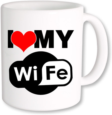 

PhotogiftsIndia I Love My Wife Ceramic Mug(325 ml), Multicolor