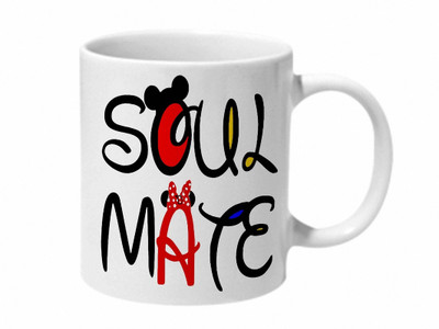 

Mooch Wale Soul Mate Ceramic Mug(325 ml), Multicolor