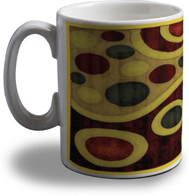 

Artifa Abstract Design Yellow And Red Amg0703 Porcelain, Ceramic Mug(350 ml), Multicolor