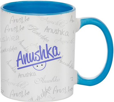

SKY TRENDS Anushka Birthday Gift Coffee 350 ML Ceramic Mug(350 ml), Multicolor