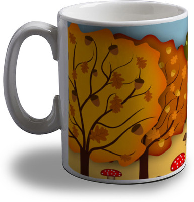 

Artifa Squirrel On Tree Porcelain, Ceramic Mug(350 ml), Multicolor