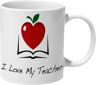 

Mooch Wale I Love My Teacher Ceramic Mug(325 ml), Multicolor