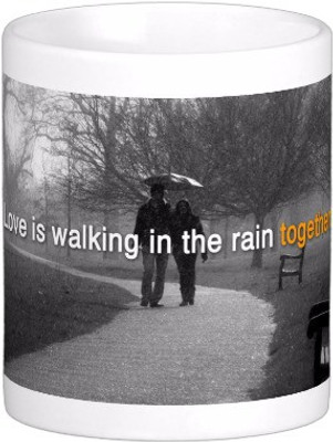 

Exoctic Silver Monsoon Rain : Quotes X005 Ceramic Mug(300 ml), Multicolor