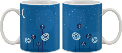 

Artifa Flowers In The Night Porcelain, Ceramic Mug(350 ml), Multicolor