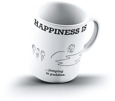 

Ucard Happiness Is1460 Bone China, Ceramic, Porcelain Mug(325 ml), Multicolor