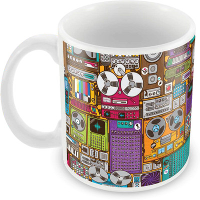 Posterboy Magnetophone Ceramic Mug(350 ml), Multicolor