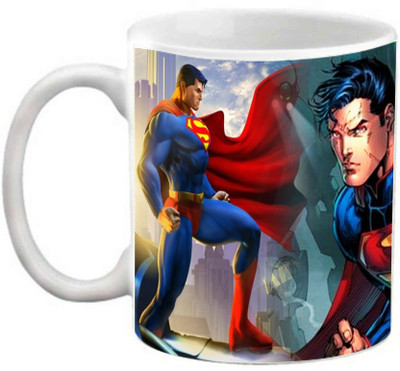 

EFW SUPERMAN KIDS ANIMATION CARTOON PRINTED COFFEE Ceramic Mug(325 ml), White