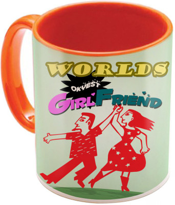 

SKY TRENDS Valentine Gift for Girlfriend Love Printed I Love U Forever Perfect for Her Him Wife Fiance Anniversary And Birthday STGD078 Ceramic Mug(325 ml), Orange
