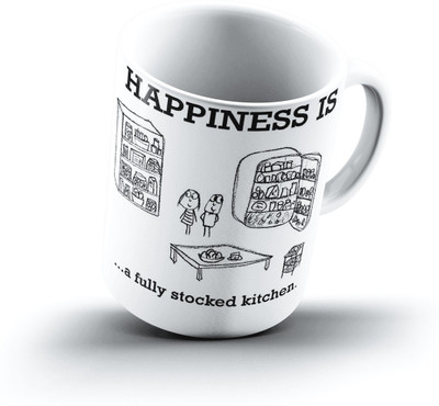 

Ucard Happiness Is2265 Bone China, Ceramic, Porcelain Mug(325 ml)