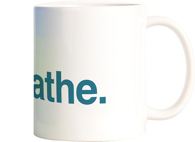 

Rangeele Inkers Breathe Ceramic Mug(300 ml), Multicolor