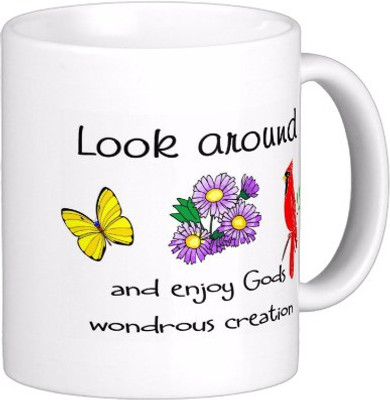 

Exoctic Silver Best Quoted Coffee 00003 Ceramic Mug(300 ml), Multicolor
