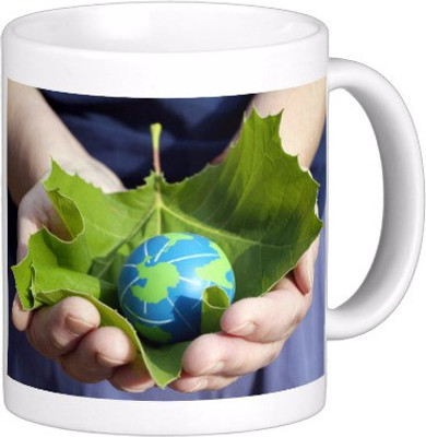 

Exoctic Silver Save Earth Series W009 Ceramic Mug(300 ml), Multicolor