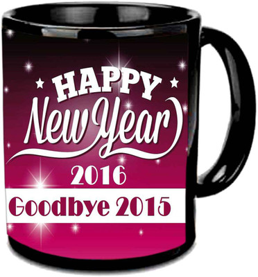

Raj Laxmi Goodbye 2015 black cup Ceramic Mug(350 ml)