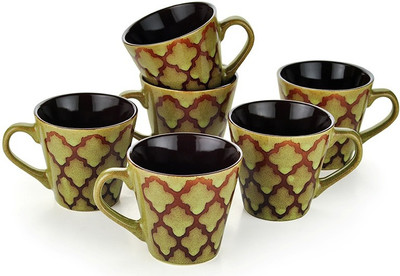 

Buono Casa SWCM716 Porcelain(Green, Pack of 6)