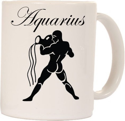 Smileonline Zodiac Coffee - Aquarius Ceramic Mug available at flipkart for Rs.270