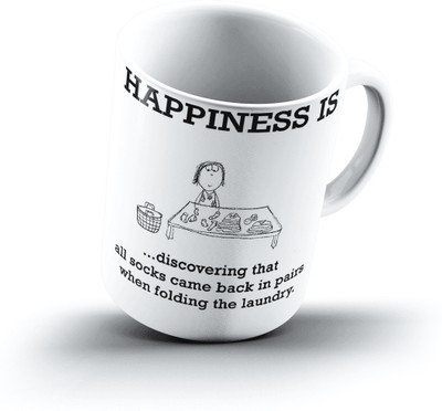 

Ucard Happiness Is1393 Bone China, Ceramic, Porcelain Mug(325 ml)