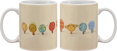 

Artifa Cute Planets Porcelain, Ceramic Mug(350 ml), Multicolor