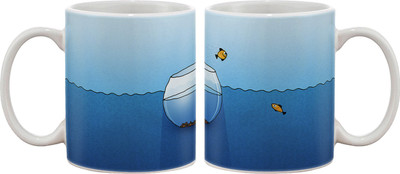 

Artifa Fish Out Of Aquarium Porcelain, Ceramic Mug(350 ml), Multicolor